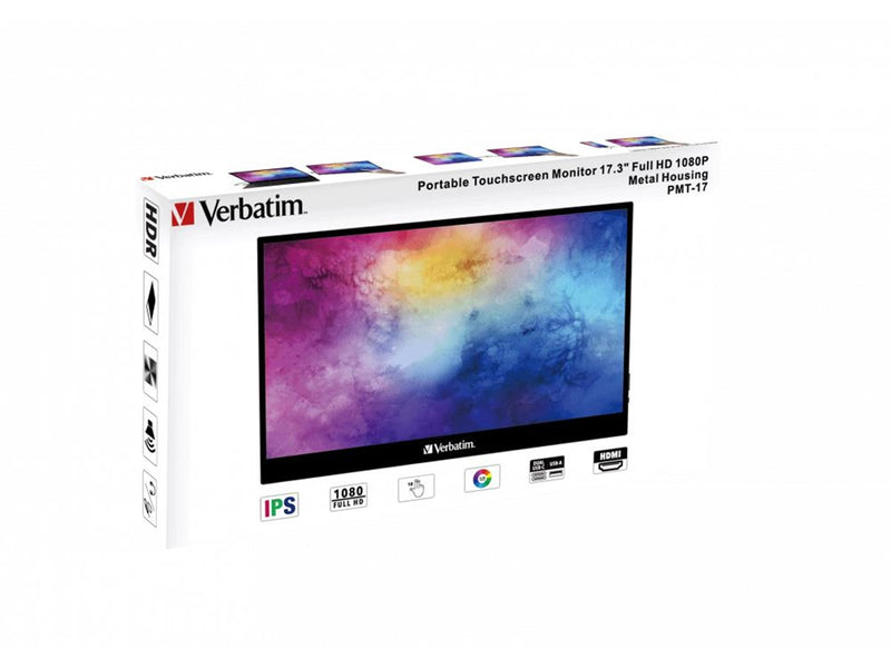17" Verbatim PMT-17 - 1920x1080 (FHD) - IPS - Touchscreen