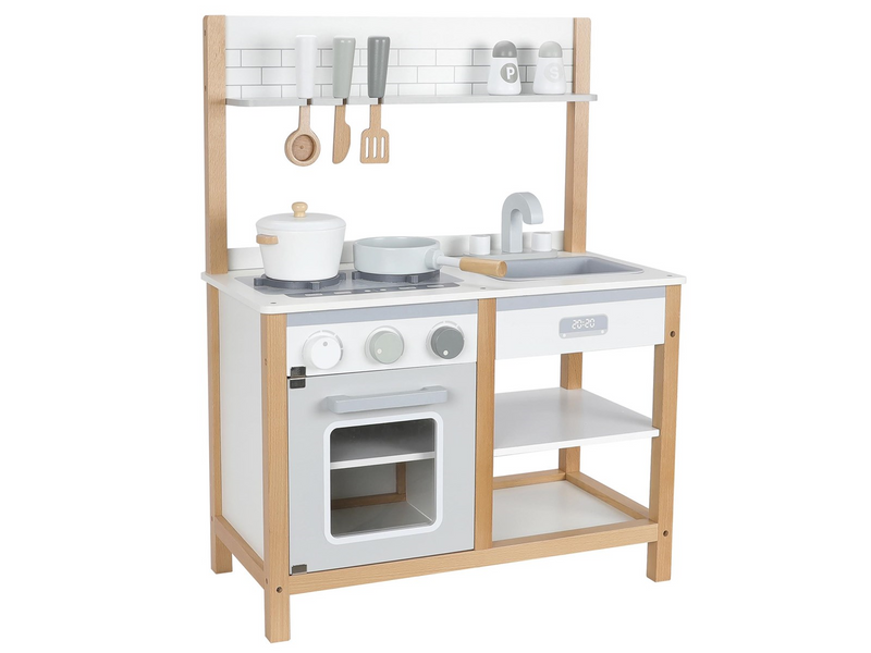 Nordic Play Play kitchen with accessories Nature