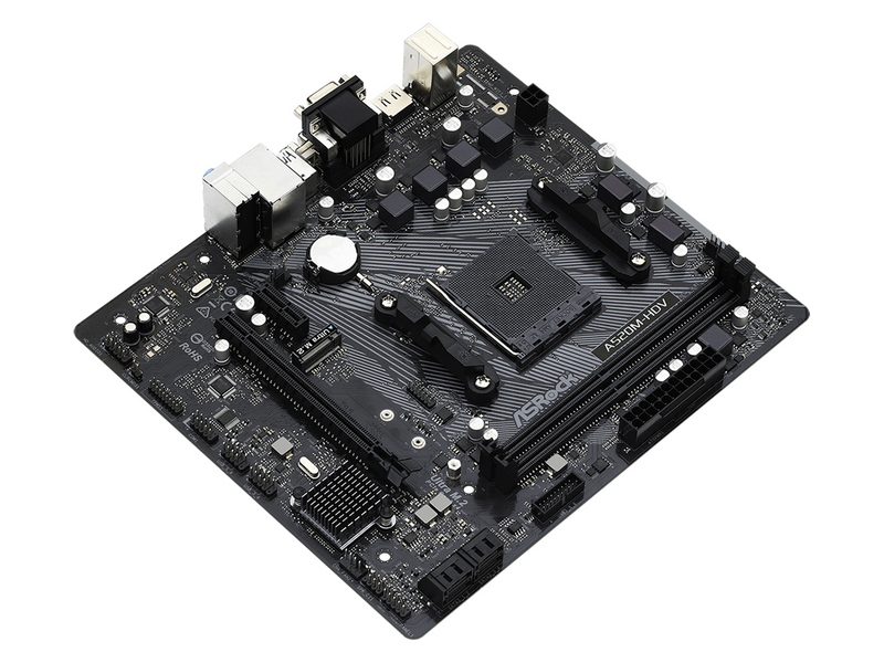 ASRock A520M-HDV Mainboard - AMD A520 - AMD AM4 socket - DDR4 RAM - Micro-ATX