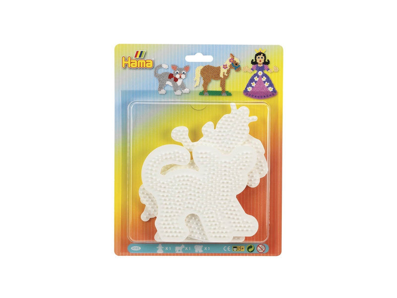 Hama Ironing Beads Pegboards - Princess Horse Cat