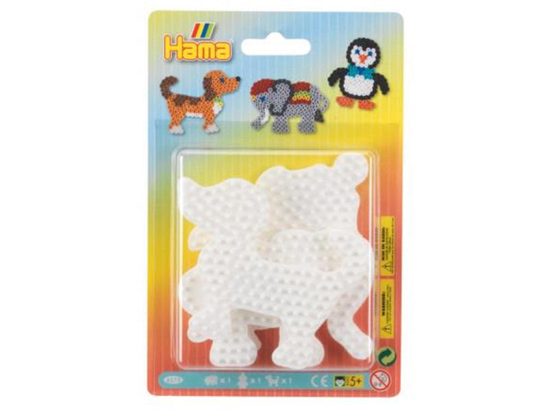 Hama Iron-on Plates - Elephant Penguin Dog