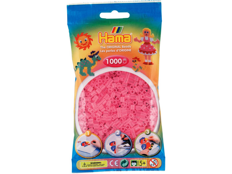 Hama Ironing beads-pink-transparent 1000 pcs