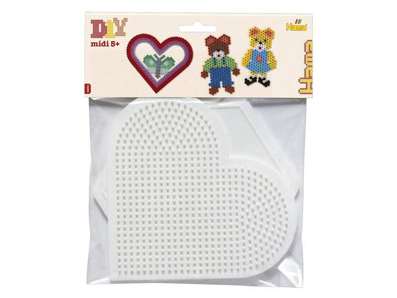 Hama Ironing beads Pegboards-heart and Hexagon Large