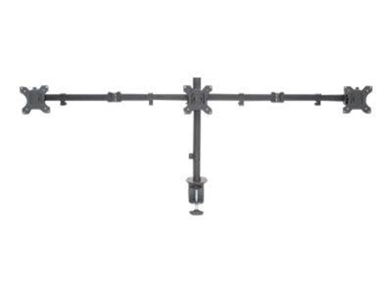 IC INTRACOM Manhattan Monitor Triple Desk Mount (clamp) 3 screens 10-27" Vesa 75x75 to 100x100mm 3 pivots (full motion) Height u
