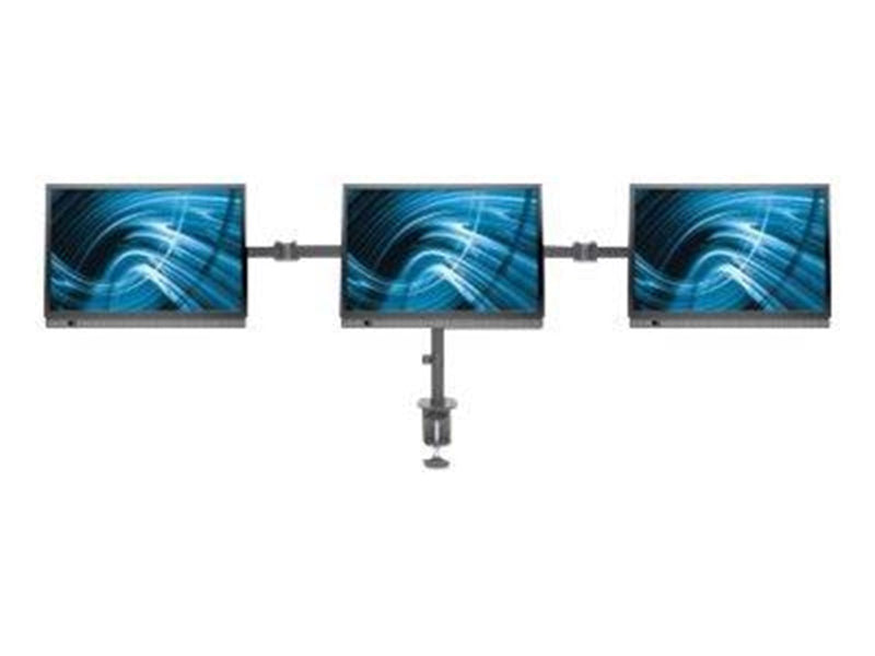IC INTRACOM Manhattan Monitor Triple Desk Mount (clamp) 3 screens 10-27" Vesa 75x75 to 100x100mm 3 pivots (full motion) Height u