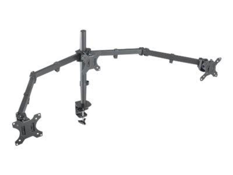 IC INTRACOM Manhattan Monitor Triple Desk Mount (clamp) 3 screens 10-27" Vesa 75x75 to 100x100mm 3 pivots (full motion) Height u