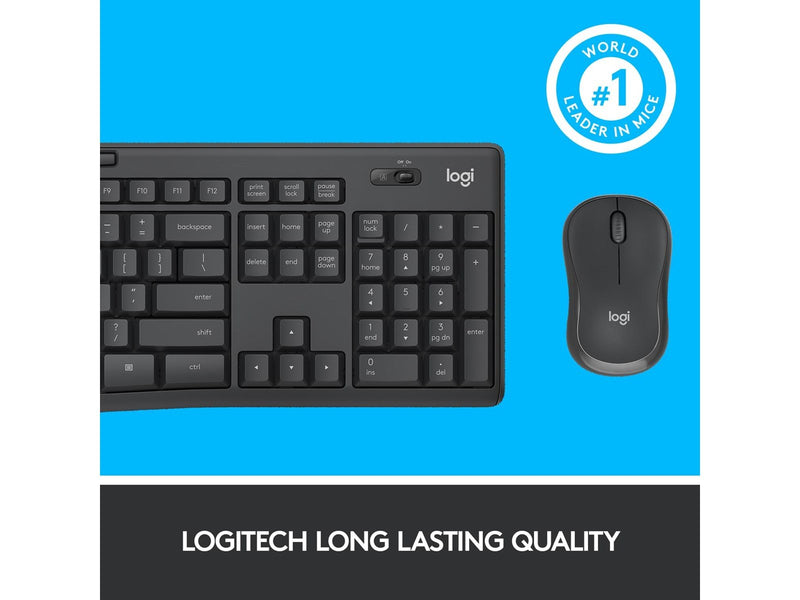 Logitech MK295 Silent Wireless Combo - Off White - US - Tastatur & Maus Set - Englisch - US - Silber
