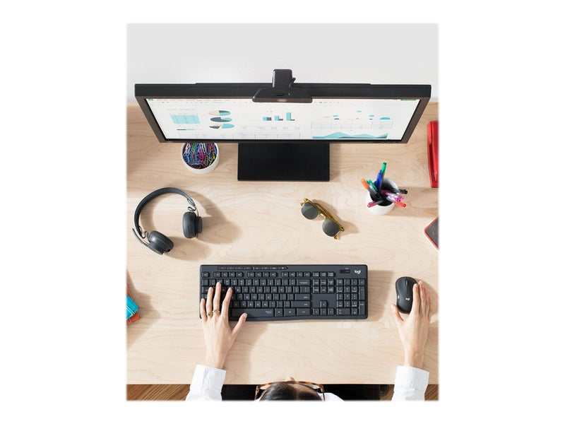 Logitech MK295 Silent Wireless Combo - US - Tastatur & Maus Set - Universal - Schwarz