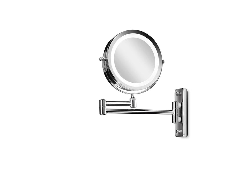 Gillian Jones LED Wall mirror in silver  x 10 magnifying