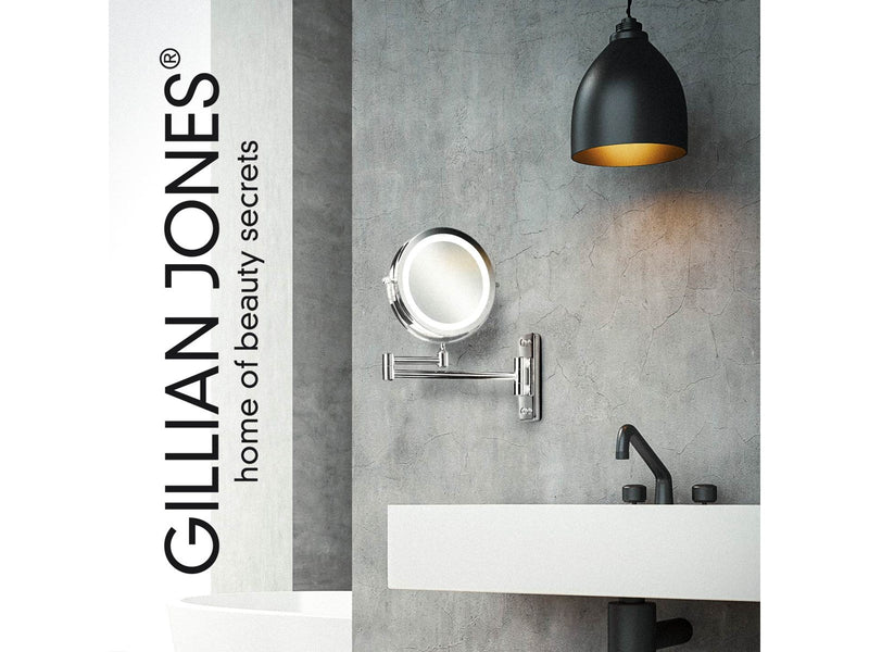 Gillian Jones LED Wall mirror in silver  x 10 magnifying