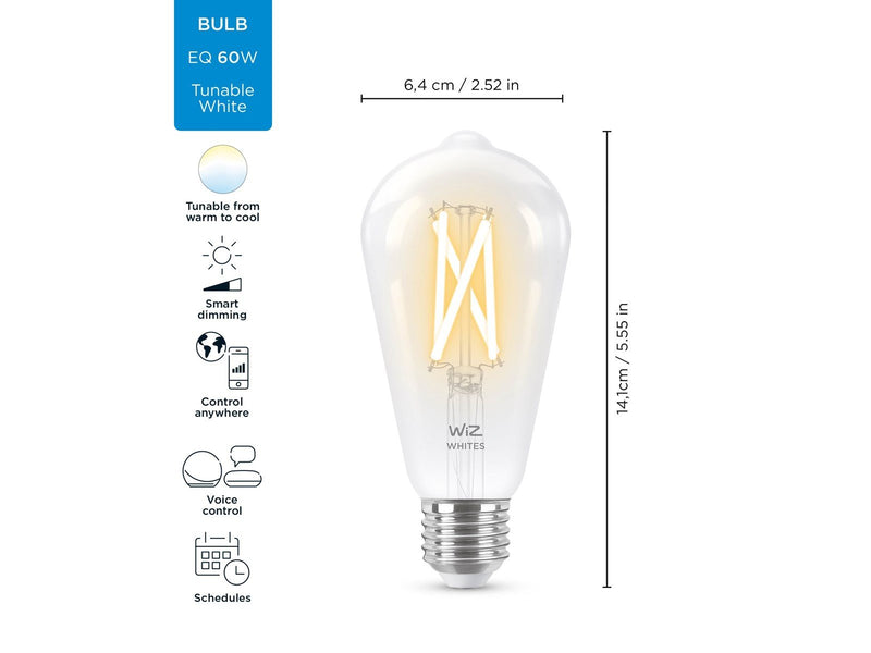 WiZ Filament Edison ST64 E27 clear