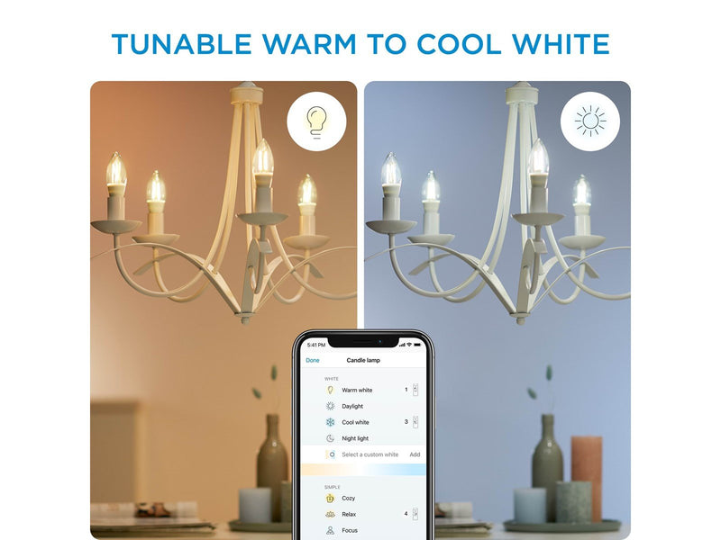 WiZ Filament candle E14 clear