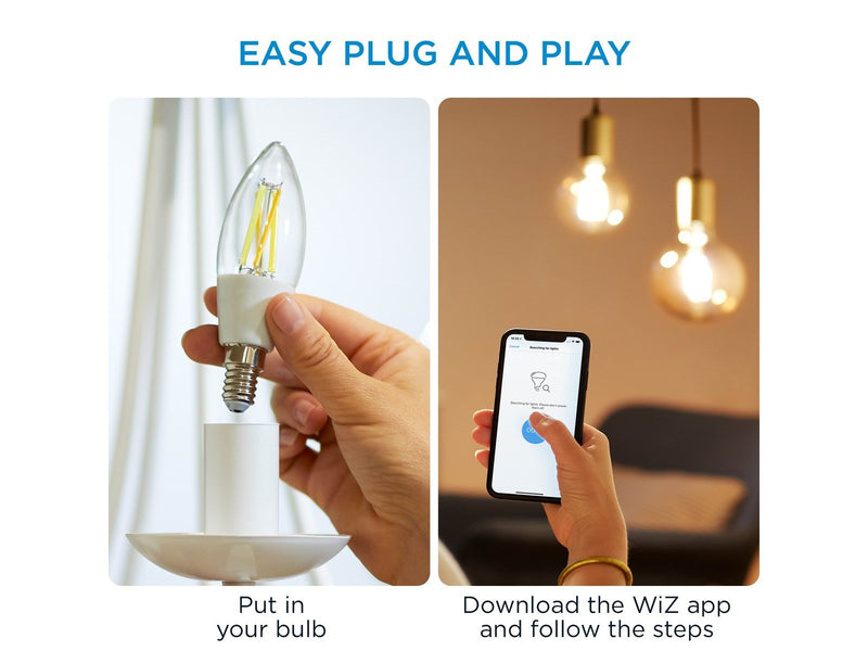WiZ Filament candle E14 clear