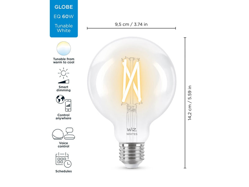 WiZ Filament globe G95 E27 clear