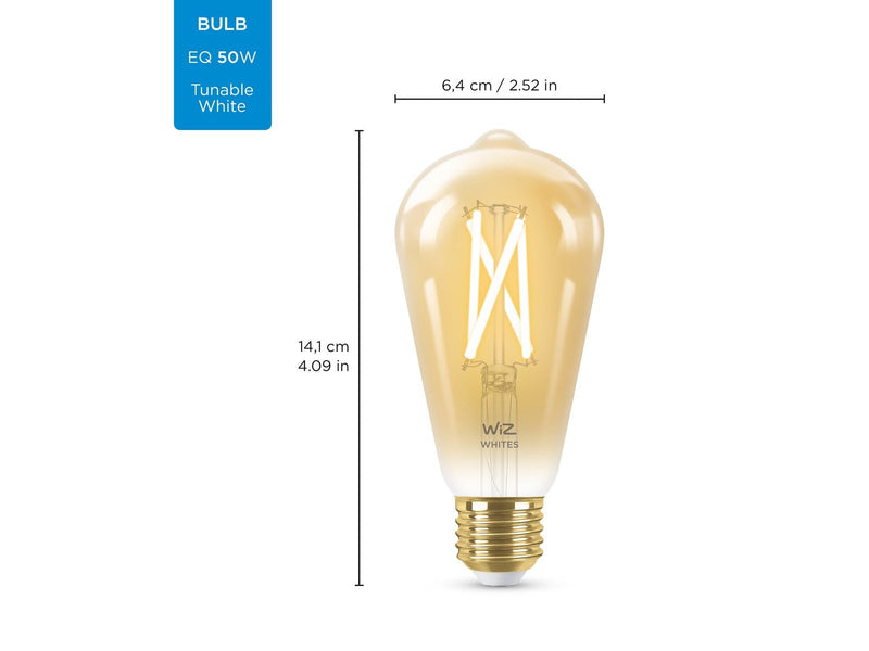 WiZ Filament Edison ST64 E27 amber
