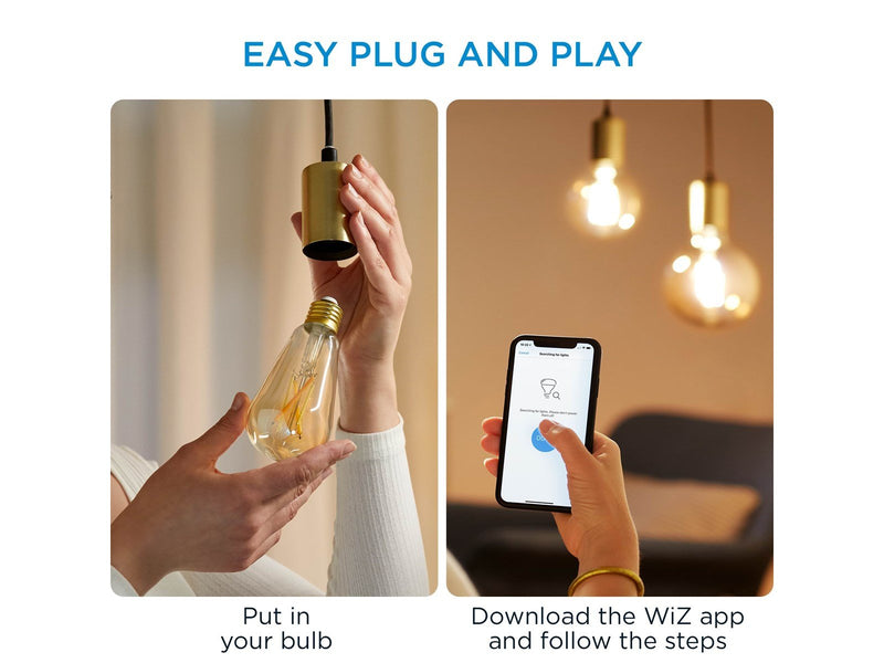 WiZ Filament Edison ST64 E27 amber