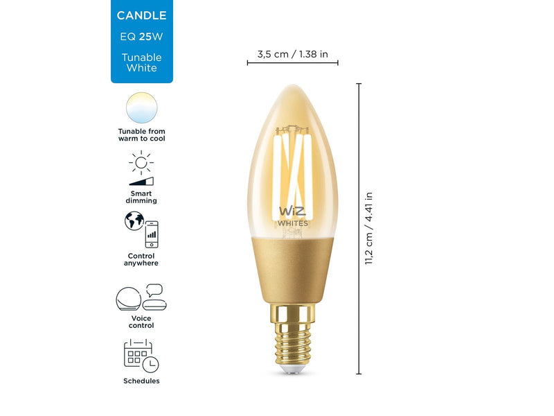WiZ Filament candle E14 amber
