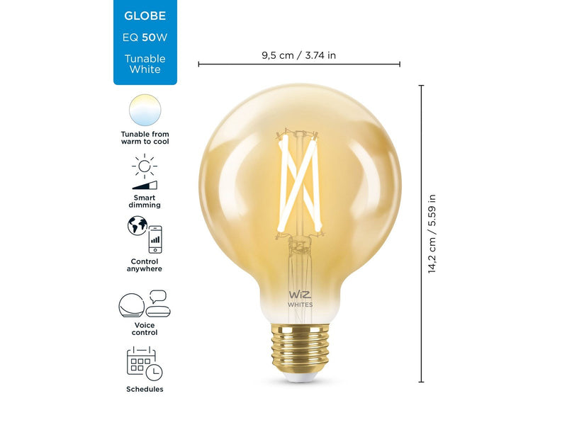WiZ Filament globe G95 E27 amber