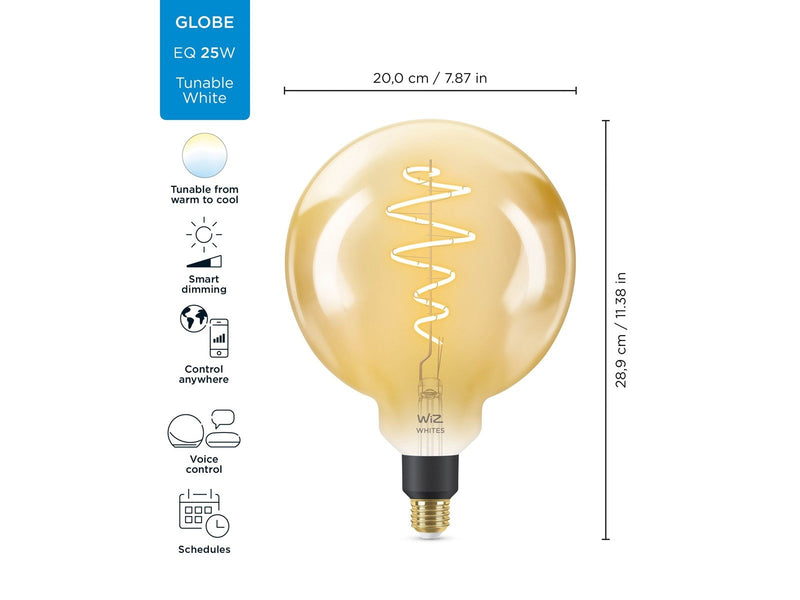 WiZ Filament globe G200 E27 amber