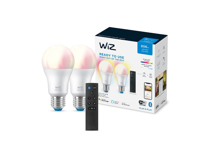 WiZ Standard E27 bulb 2-pack + mote