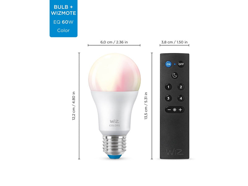 WiZ Standard E27 bulb 2-pack + mote