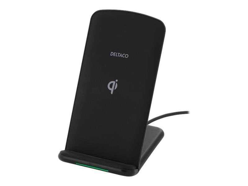 Deltaco Wireless charging stand 10 Watt 1.2 A black