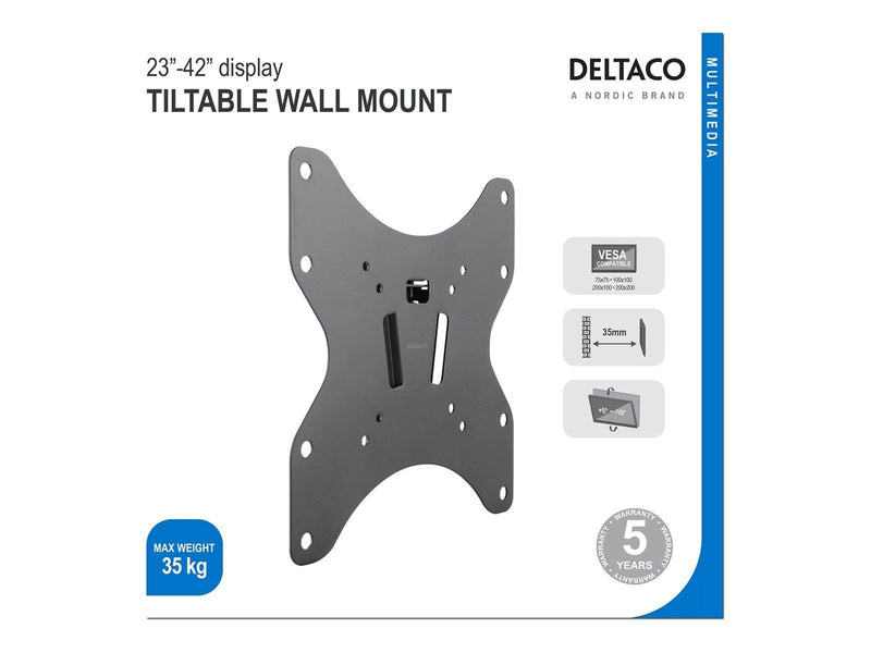 Deltaco tiltbart vægbeslag 23-42" op til 35 kg V