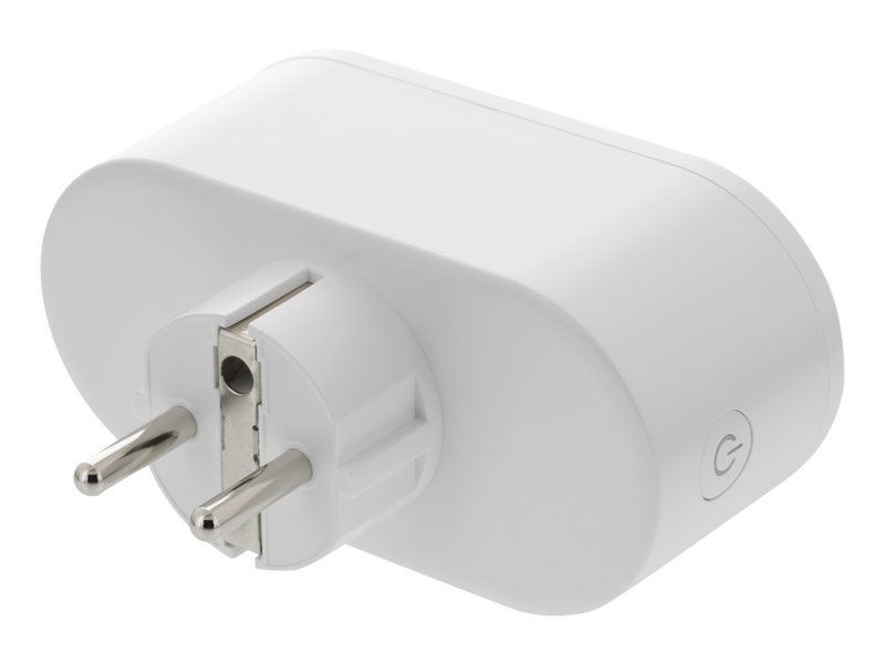 Deltaco SMART HOME power switch WiFi 2.4GHz energy monitoring 2xCEE 7/3 13A timer white