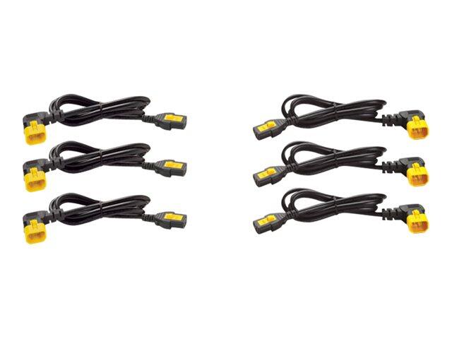 APC AP8702R-WW Stromkabel-Set (je 6), verriegelbar, C13 auf C14 (90 Grad), 0,6 m