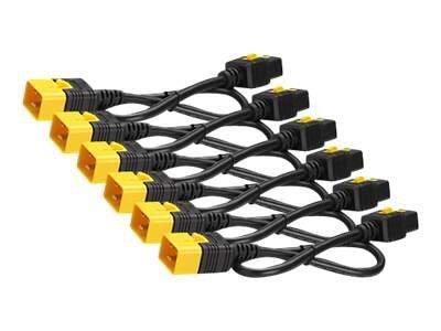 APC AP8712S Stromkabel-Set (6 Stück), mit Verriegelung, C19 auf C20, 0,6 m