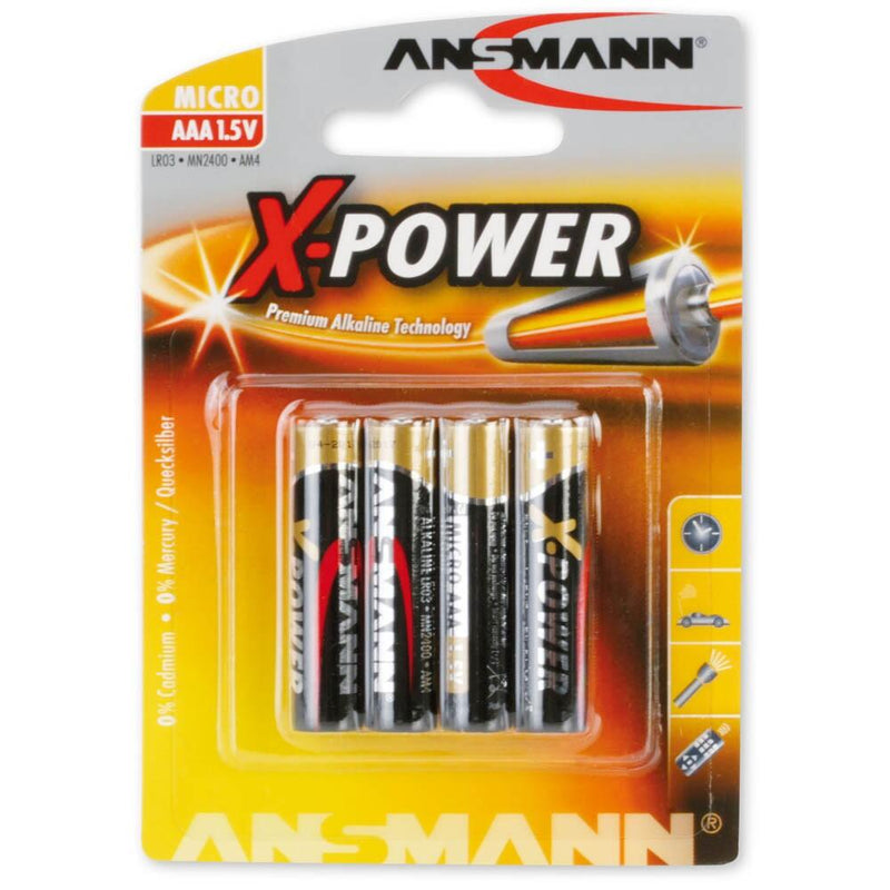 ANSMANN Batterien X-POWER Micro AAA 1,5 V - 4 Stück