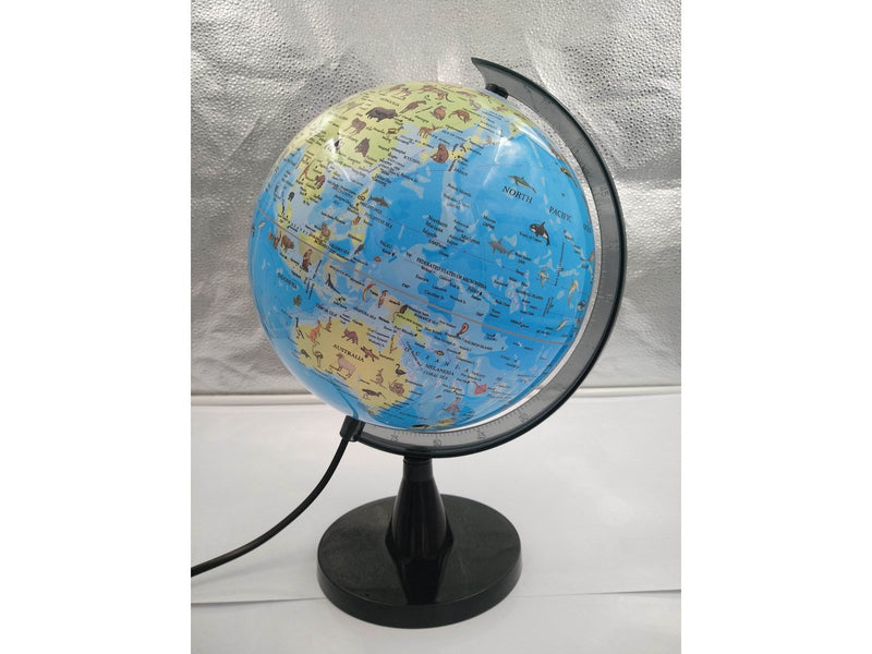 Science Globe with animals and light 20 cm