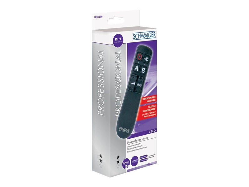 Schwaiger 2 in 1 universal remote control - black