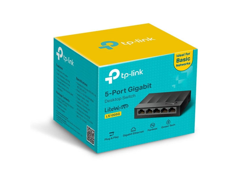 TP-Link LiteWave LS1005G 5-Port 10/100/1000Mbps Desktop Switch