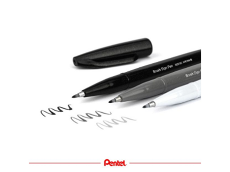 Pentel XSES15/3-ANN2 Brush Sign Pen SHAD