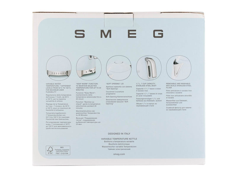 SMEG Wasserkocher 50's Style - Schwarz - 2400 W