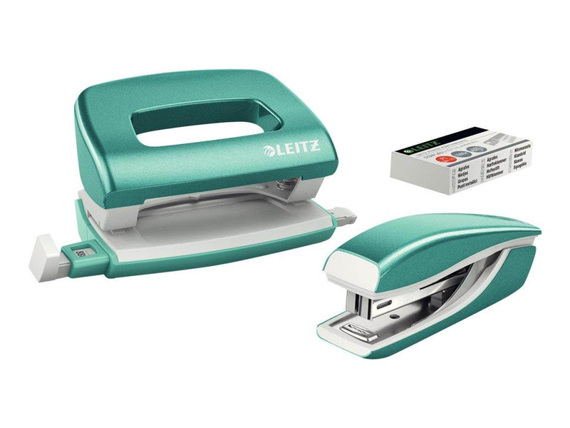 Leitz  NeXXt WOW Set Mini-Heftgerät und -Locher Eisblau
