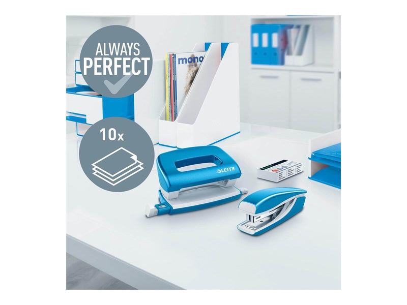 Leitz  NeXXt WOW Set Mini-Heftgerät und -Locher Blau