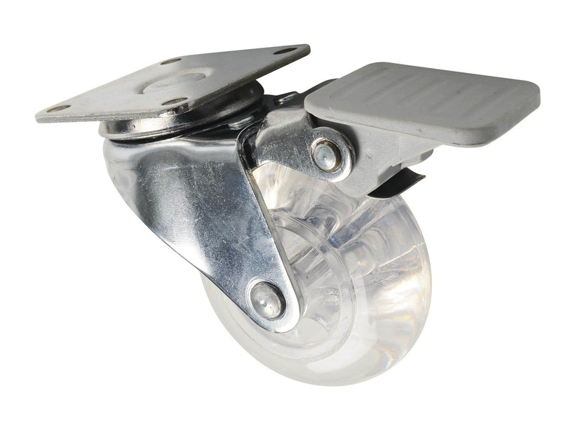 Homeit Furniture wheel Ø48 mm - clear rubber and rotatable with bra