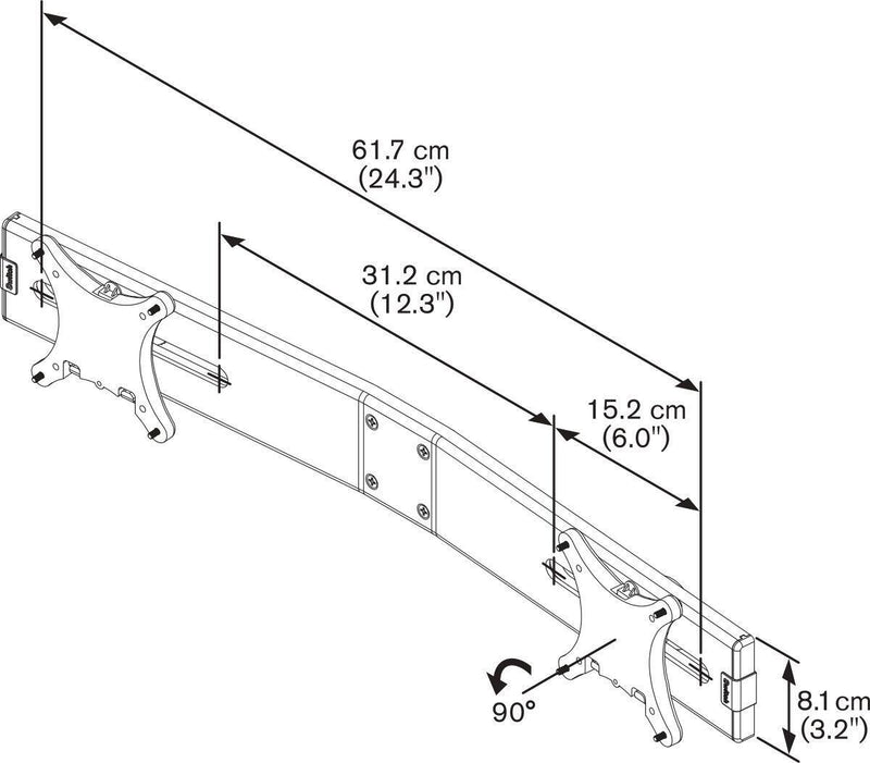 Vogel's PFA 9102 Doppeldisplay-Adapter 25-55 cm (10-22') Monitor