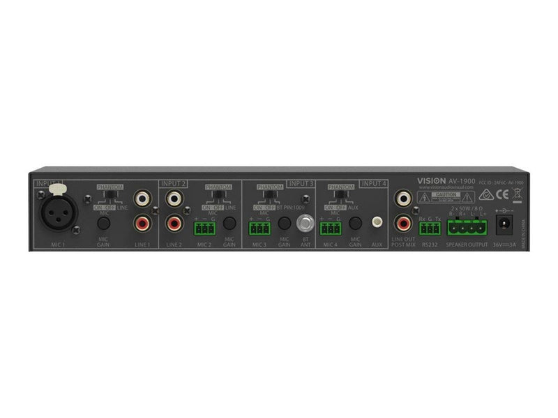 Vision AV-1900 mixer amplifier - 4-channel