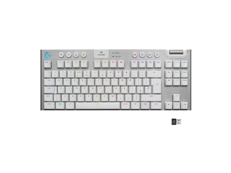 Logitech G915 TKL LIGHTSPEED Wireless GL Tactile - Gaming Tastaturen - Universal - Weiss
