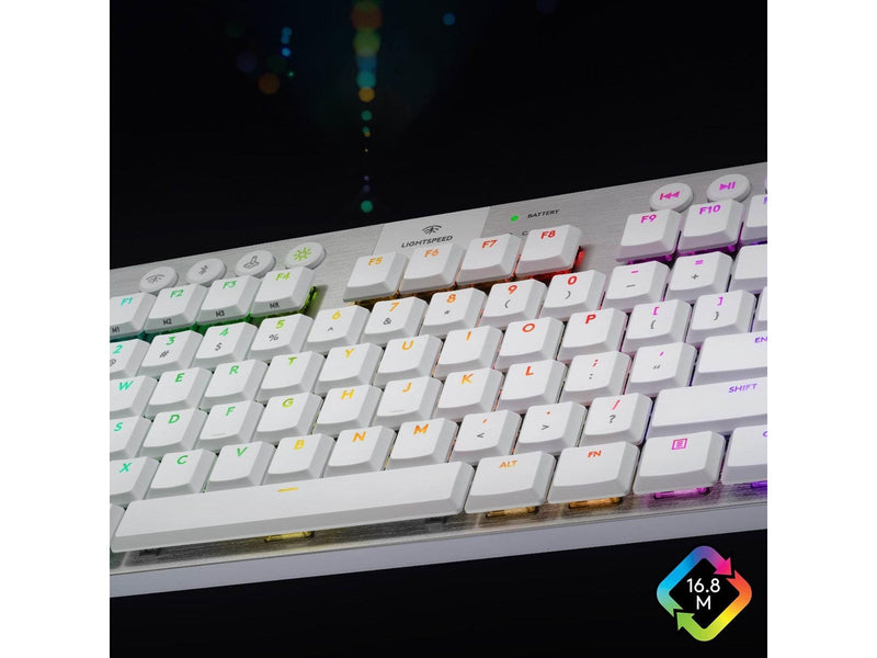 Logitech G915 TKL LIGHTSPEED Wireless GL Tactile - Gaming Tastaturen - Universal - Weiss
