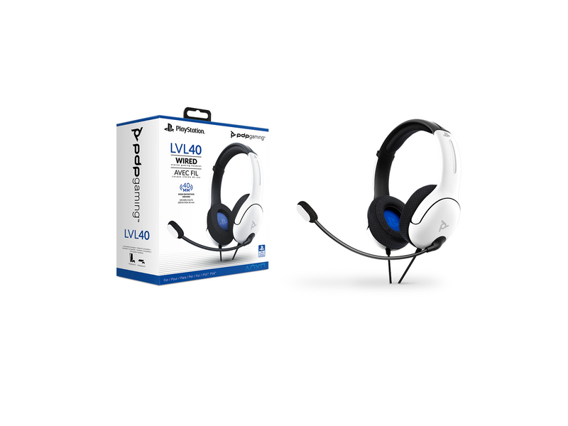 PDP AIRLITE - White - Wired Headset - Sony PlayStation 4