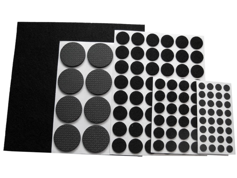 Homeit Felt pad kit - x 125 assorted - black