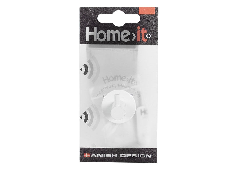 Homeit Coat rack round with 1 peg - white