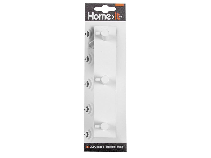 Homeit Coat rack with 3 pegs - white