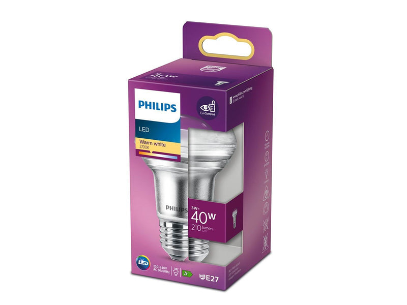 Philips LED-Lampe Reflektor R63 3W/827 (40W) 36° E27