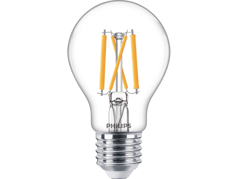 Philips LED-Lampe Standard 5W/922-927 (40W) Clear WarmGlow Dimmable E27