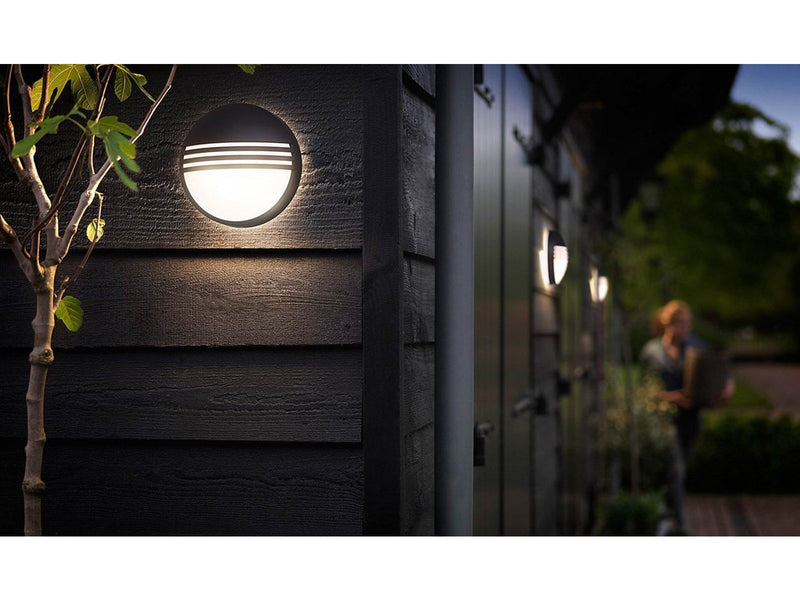 Philips Yarrow wall lantern black 1x6w 230v